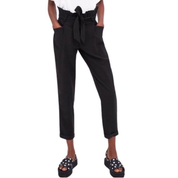 Zara Pants - Zara Paperbag Pants Black Small